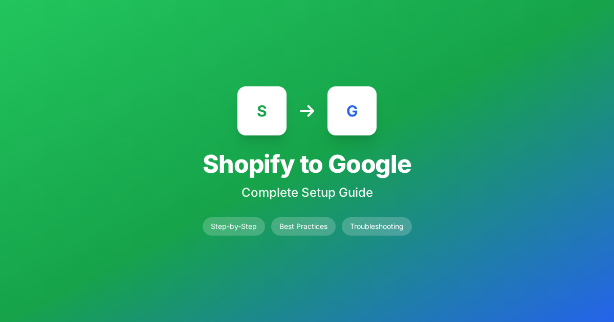 Shopify to Google Shopping: Complete Setup Guide